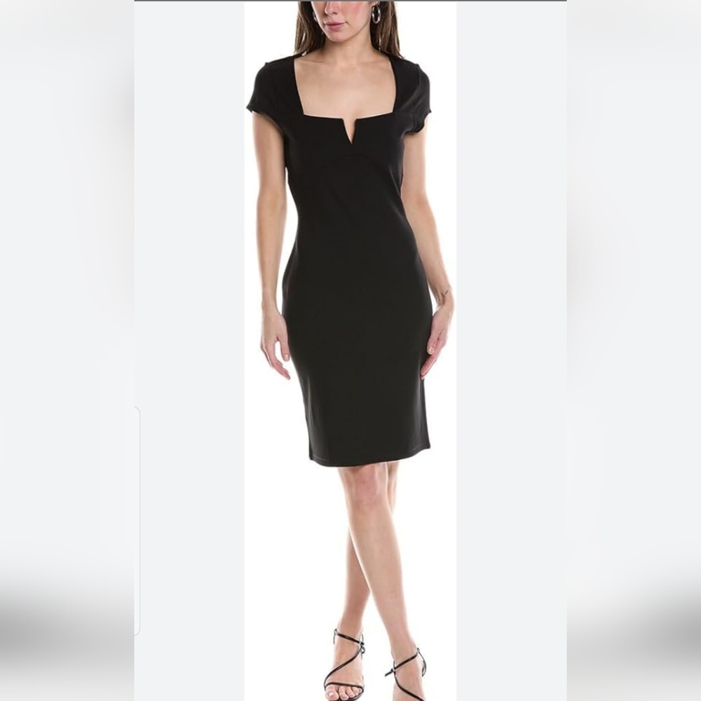 Black Cap Sleeve Coctail Dress